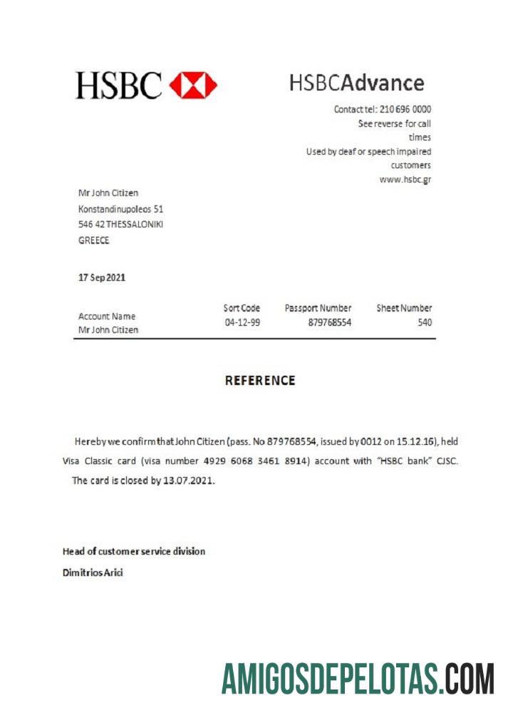 Referência de fechamento do HSBC na Grécia baixar para verificação